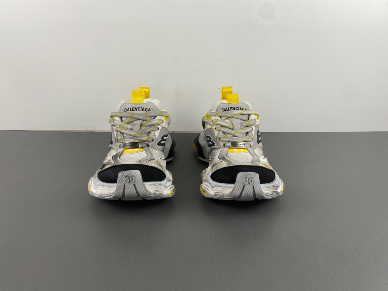 The Colossal Statement: Balenciaga Cargo Sneaker 2024 Fashion Show Gray Yellow