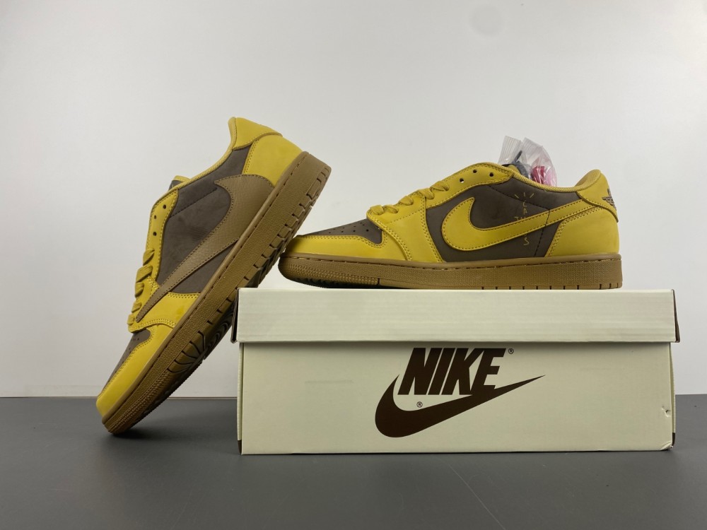 Iconic Fusion: Nike Travis Scott x Air Jordan 1 Brown Yellow DM7866-665