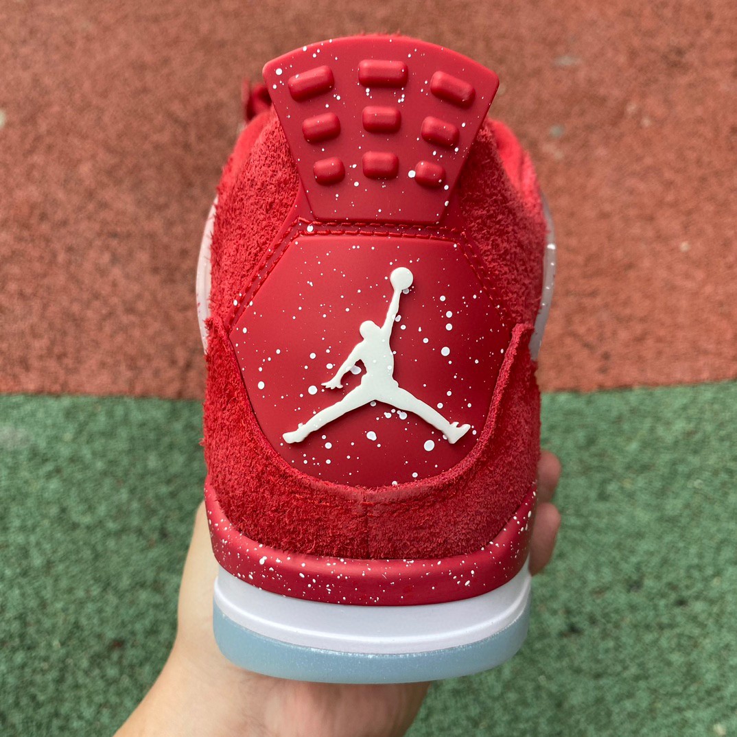 Air Jordan Retro 4 OU Claret Red and White